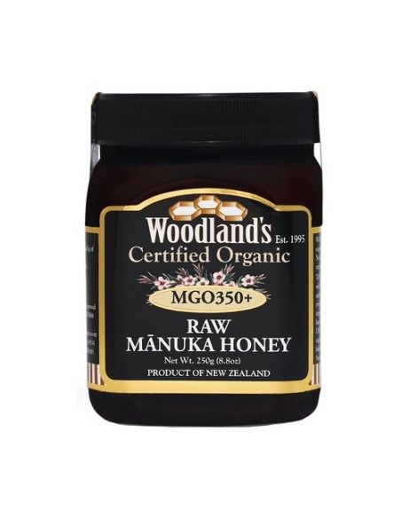 Miel de Manuka MGO350+ Bio RAW monofloral 250 g Woodland's