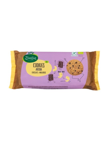 Cookies avena chocolate y anacardos Bio 130 g (Chocolate) Zealia