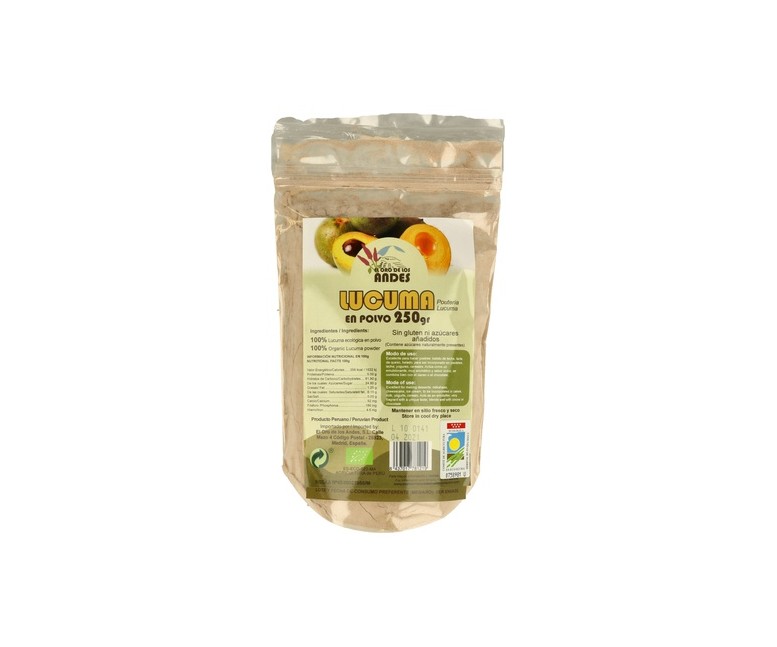 Lucuma en Polvo Bio 250 g de polvo El Oro de los Andes