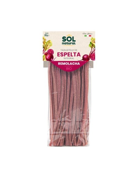 Tagliatelle de espelta integral con remolacha Bio 250 g Sol Natural