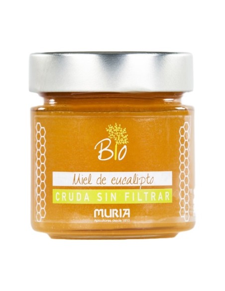 Tarro miel de eucalipto cruda sin filtrar Eco 320 g Muria