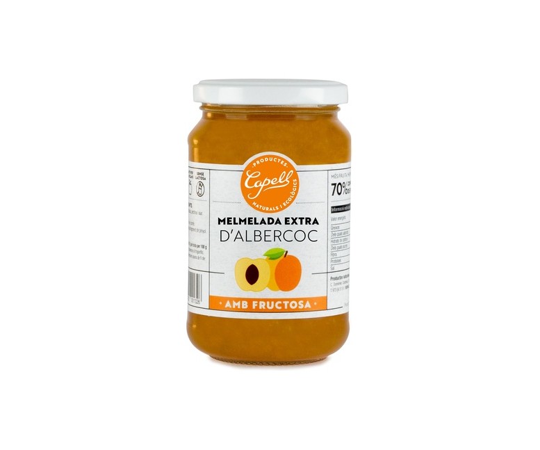 Mermelada de albaricoque con fructosa 400 g Capell