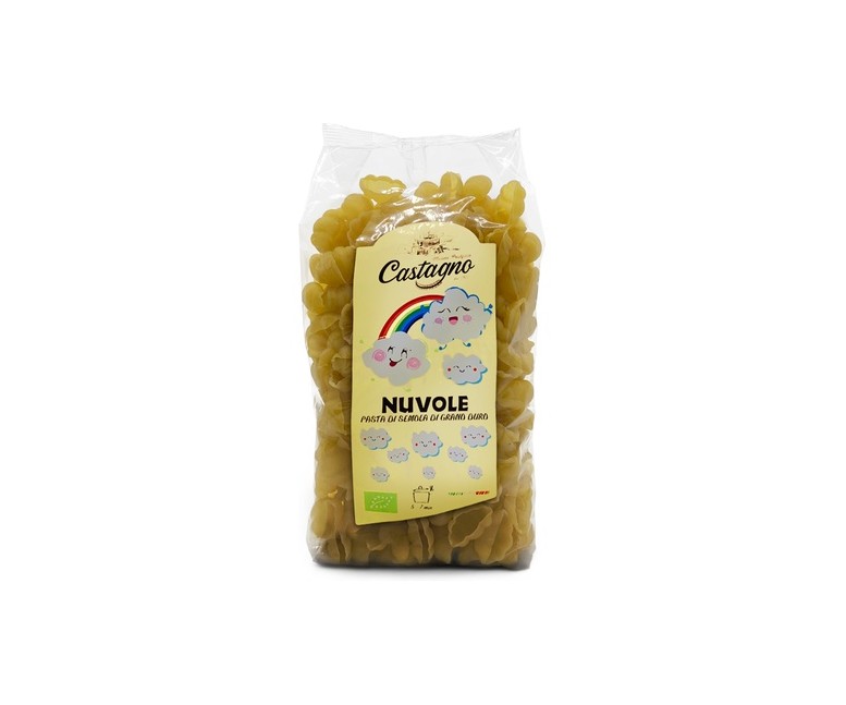 Nuvole pasta infantil con figuras Eco 500 g Castagno