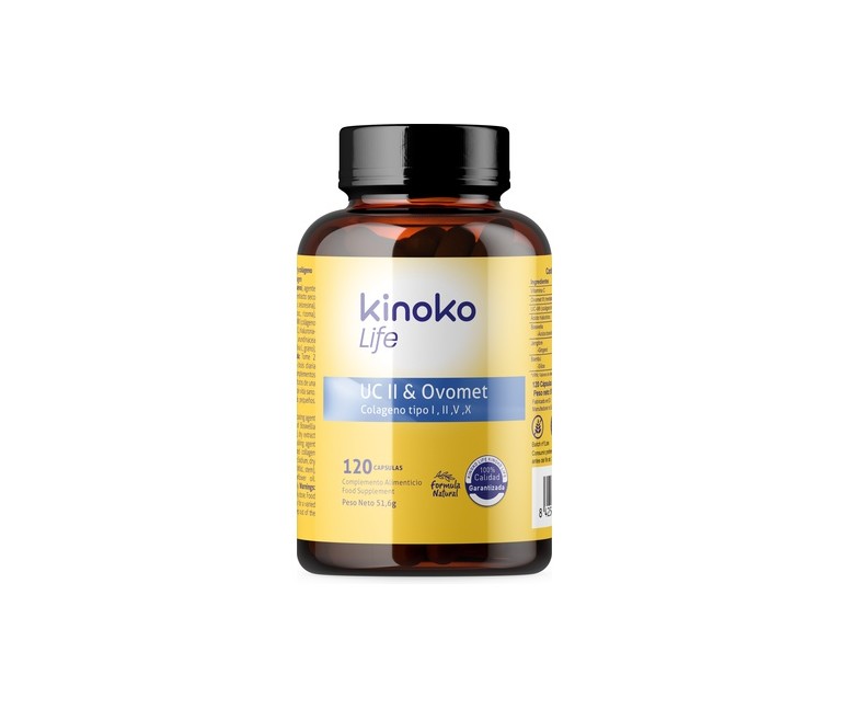 UC-II & ovomet colágeno tipo I,II,V,X 120 cápsulas Kinoko Life