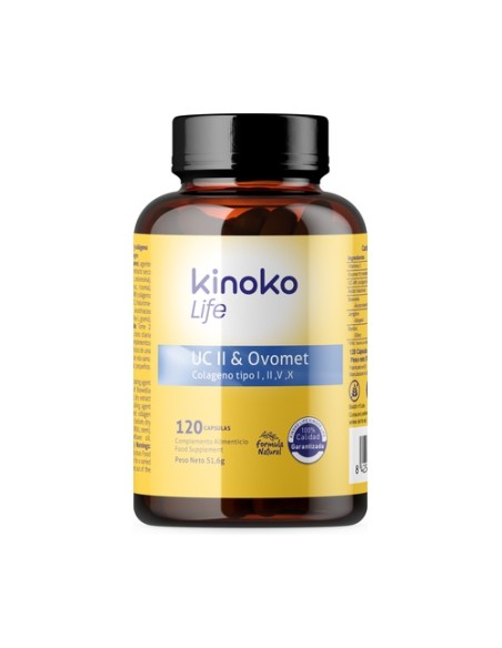 UC-II & ovomet colágeno tipo I,II,V,X 120 cápsulas Kinoko Life