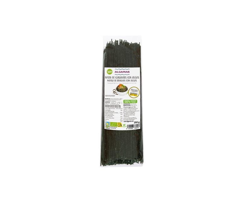 Espagueti de guisantes y algas Bio 250 g Algamar