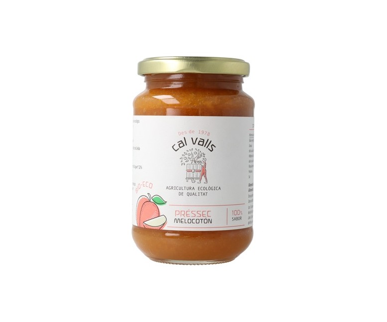 Mermelada de Melocotón Sin Azúcar Eco 375 g Cal Valls