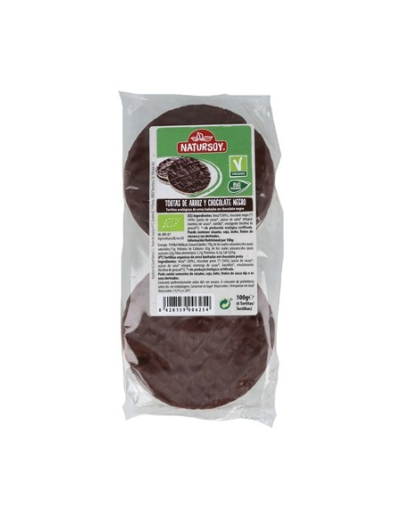Tortas de Arroz con Chocolate Negro 100 g Natursoy