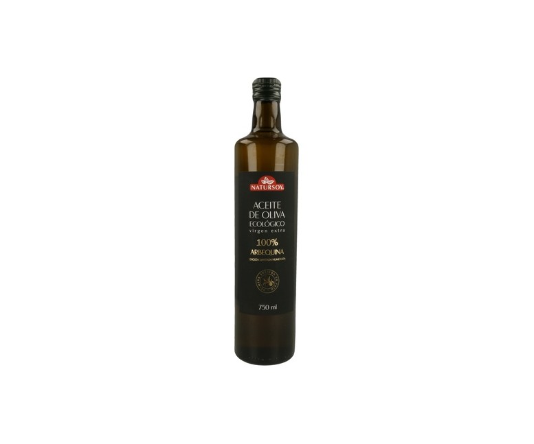 Aceite de Oliva Ecológico Virgen Extra 100% Arbequina 750 ml de aceite Natursoy
