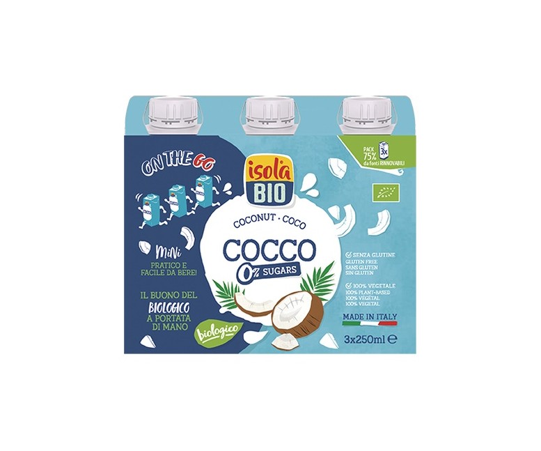 Pack Pack de bebida de coco 'On the go' Bio 3 unidades de 250ml Isola Bio