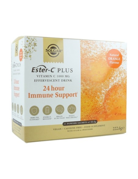Vitamina C Ester-C plus efervescente 21 sobres de 10.6g (Naranja) Solgar