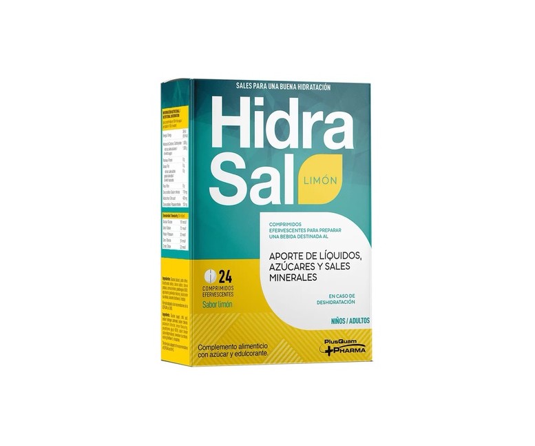 Hidrasal limón ayuda en la deshidratación 24 tabletas efervescentes Plusquam
