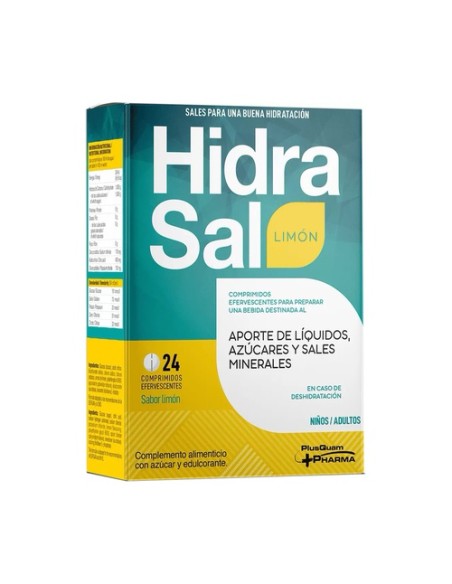 Hidrasal limón ayuda en la deshidratación 24 tabletas efervescentes Plusquam