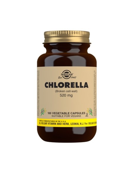 Clorella (De Pared Celular Rota) 100 cápsulas de 520mg Solgar