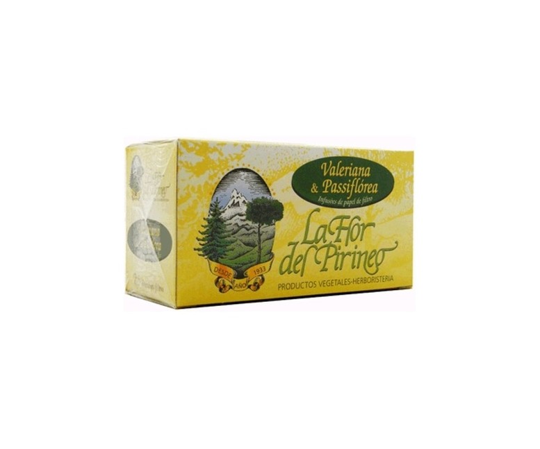 Valeriana y pasiflora infusión 25 bolsitas infusoras Flor Pirineo