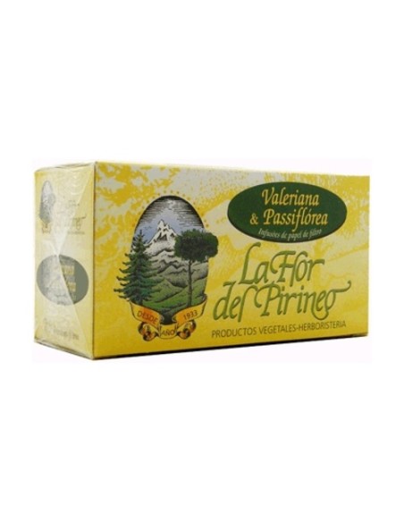 Valeriana y pasiflora infusión 25 bolsitas infusoras Flor Pirineo