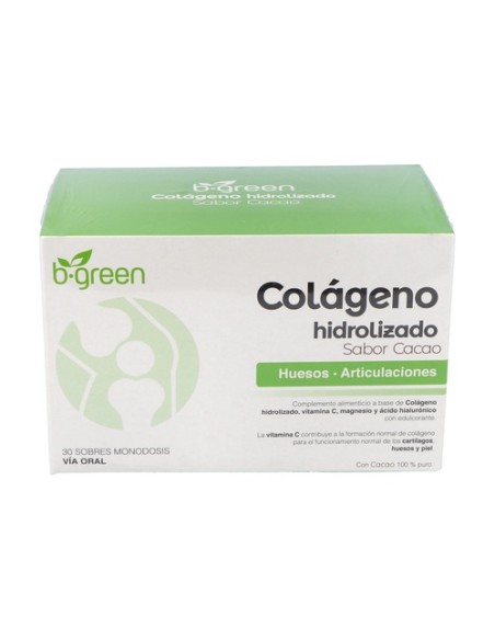 Colágeno hidrolizado cacao 30 sobres (Cacao) B.Green