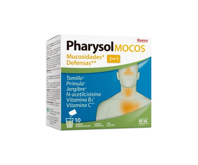Pharysol mocos alivio a la congestión nasal 10 sobres Reva Health