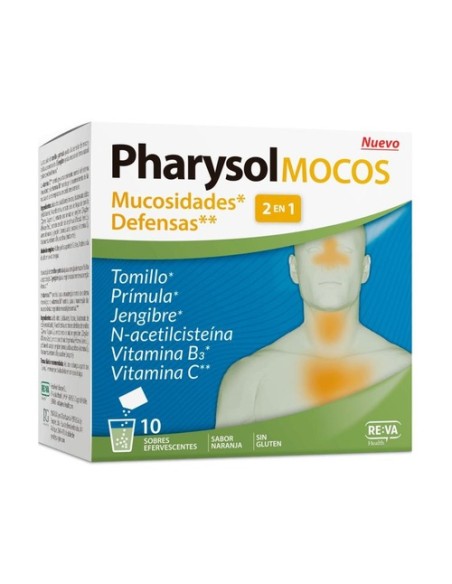Pharysol mocos alivio a la congestión nasal 10 sobres Reva Health