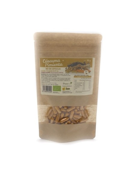 Cúrcuma+pimienta Bio 150 cápsulas Dream Foods