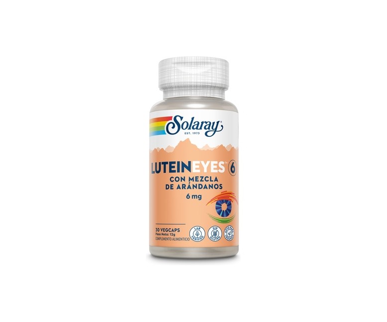 Lutein Eyes 30 cápsulas vegetales de 6mg Solaray