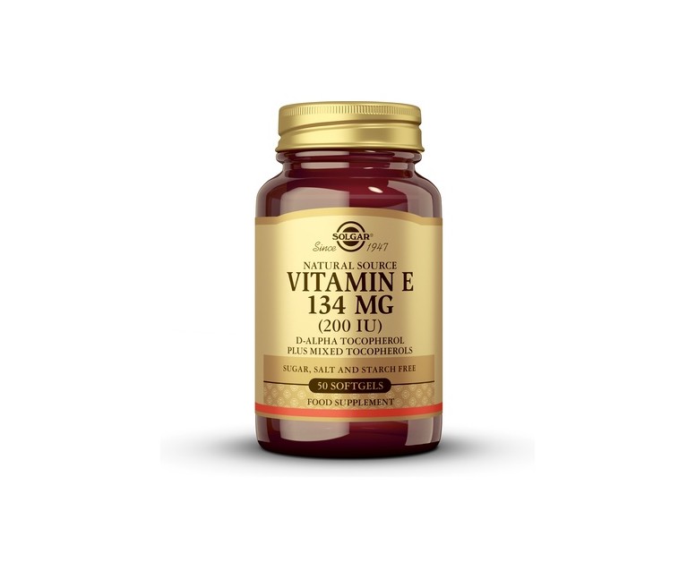 Vitamina E 200UI 134mg 50 cápsulas vegetales de 134mg Solgar