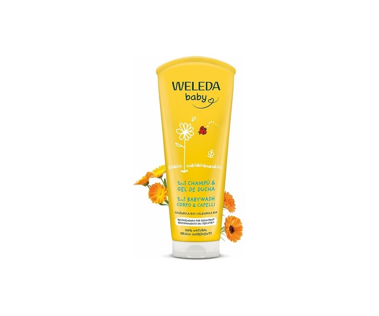 Champú y gel de ducha de caléndula Bebé 200 ml de gel Weleda