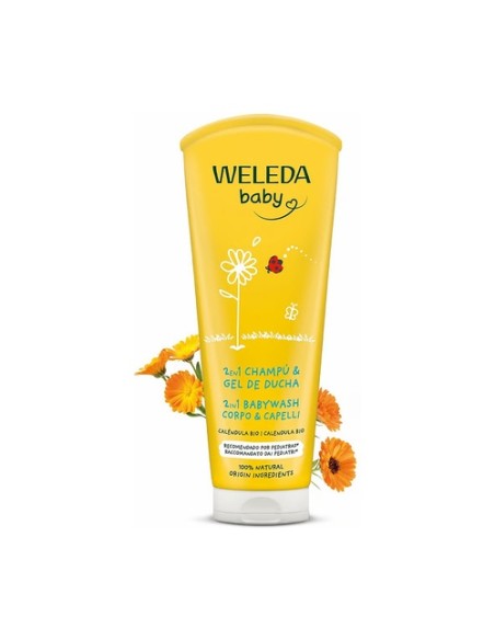 Champú y gel de ducha de caléndula Bebé 200 ml de gel Weleda