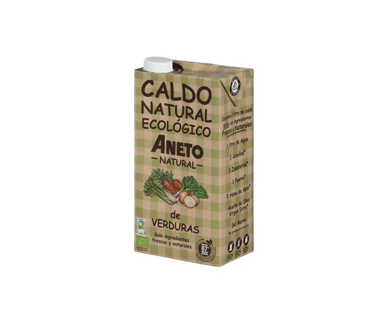 Caldo natural eco verduras 1 L Aneto