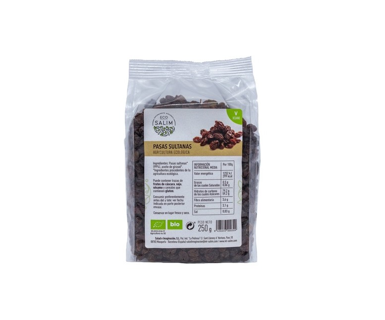 Pasas sultanas Bio 250 g Eco Salim
