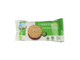 Galletas rellenas de chocolate y avellana Bio