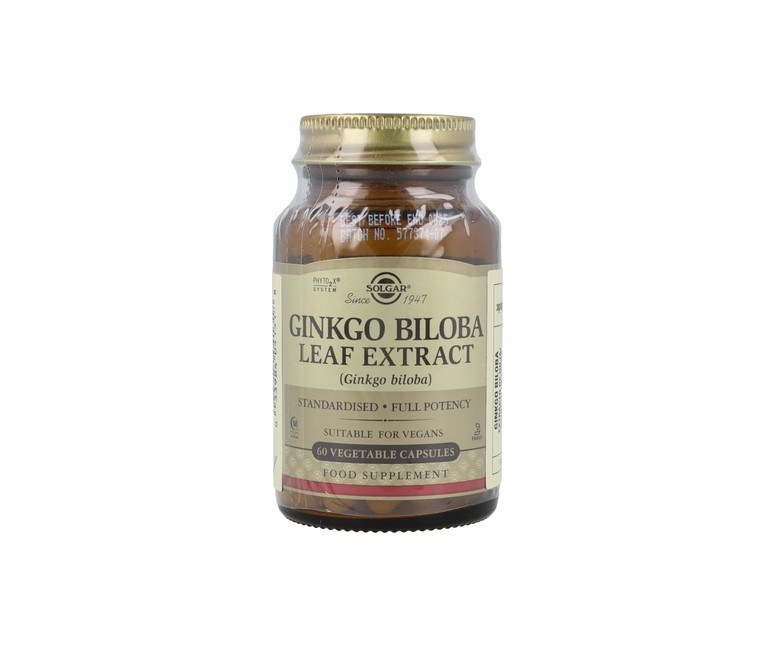 Ginkgo Biloba 60 cápsulas vegetales Solgar