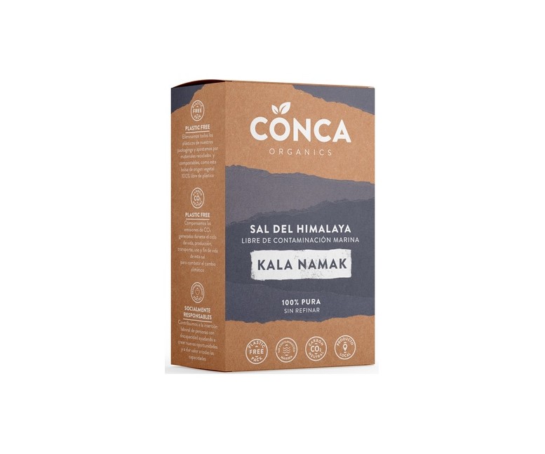 Kala Namak (sal negra) sin plástico 250 g Conca Organics