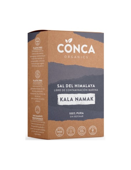 Kala Namak (sal negra) sin plástico 250 g Conca Organics