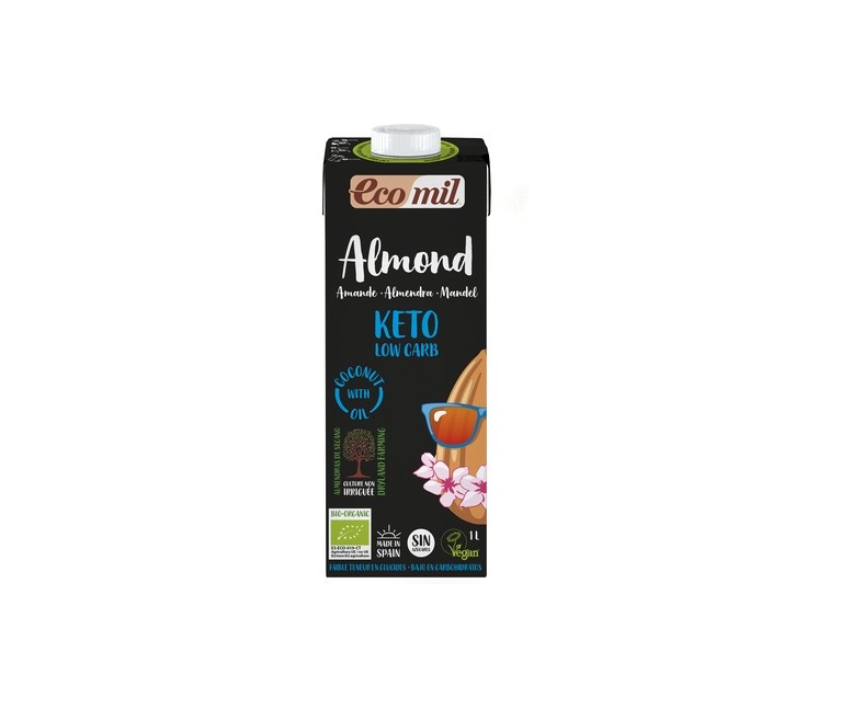 Bebida de almendra nature keto Bio 1 L (Almendra) Ecomil