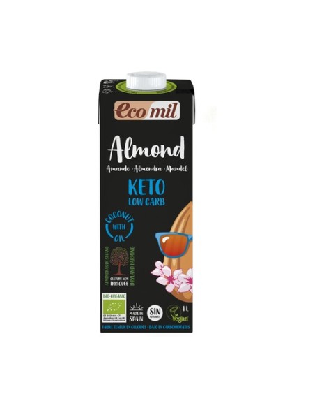 Bebida de almendra nature keto Bio 1 L (Almendra) Ecomil