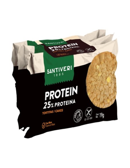Tortitas proteína de lentejas y maíz 3 unidades de 19g Santiveri
