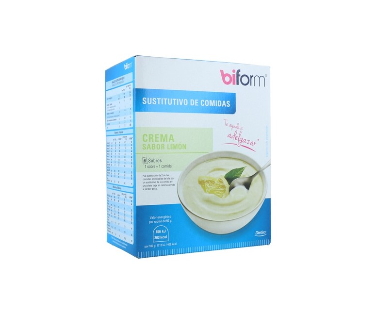 Crema Sabor Limón 6 sobres de 50g (Limón) Biform