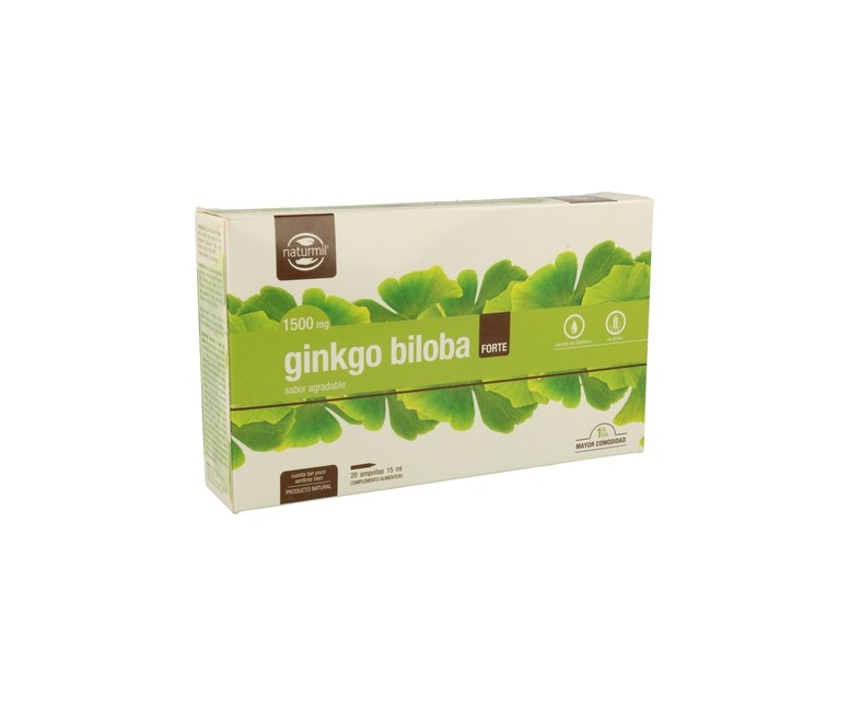 Ginkgo Biloba Forte 20 ampollas de 15ml (1500mg) Naturmil