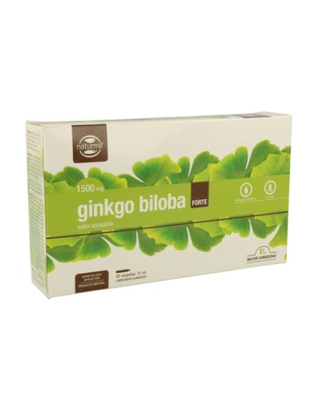 Ginkgo Biloba Forte 20 ampollas de 15ml (1500mg) Naturmil