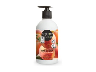 Jabón de manos líquido orgánico nutritivo melocotón y rosa