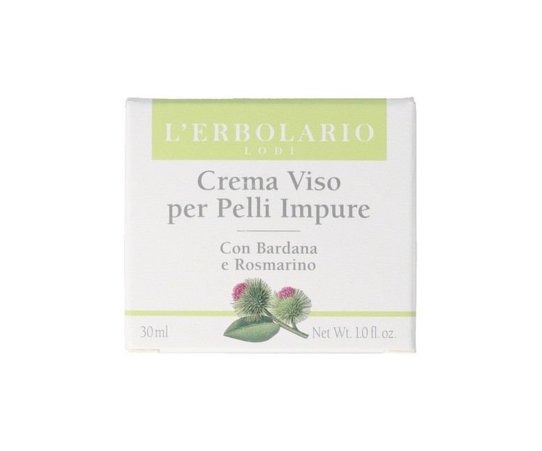 Crema Facial Bardana y Romero Para Pieles Impuras 30 ml L'Erbolario