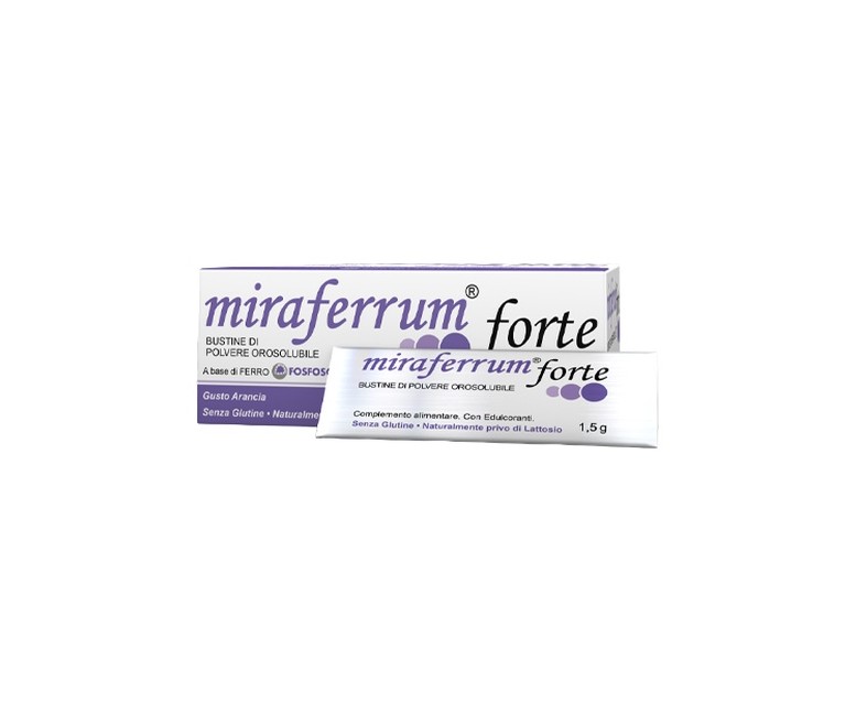 Miraferrum forte 20 sobres de 1.5g (Naranja) Shedir Pharma