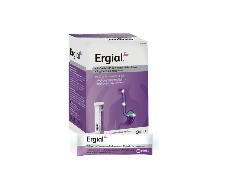 Ergial reflujo 20 sobres de 15ml (Menta) Ergial