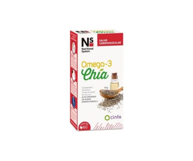 Omega 3 chia 60 cápsulas NS