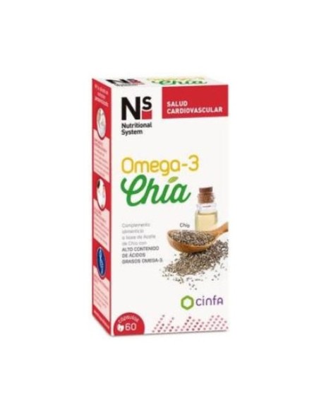 Omega 3 chia 60 cápsulas NS