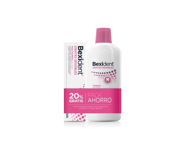 Pack ahorro Bexident Encías Uso diario Colutorio + Pasta Dental 500 ml + 75 ml Isdin