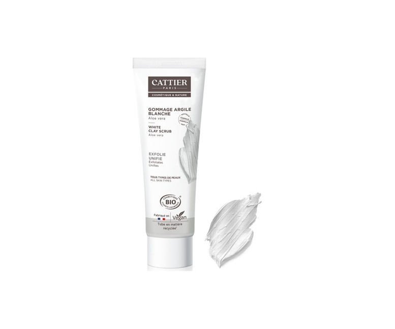 Exfoliante de arcilla blanca 100 ml de gel Cattier