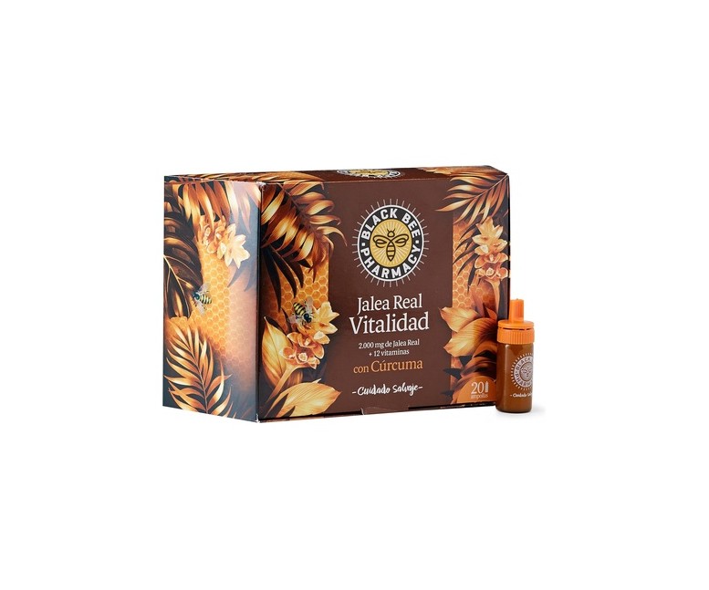 Jalea real vitalidad con cúrcuma 20 viales Black Bee