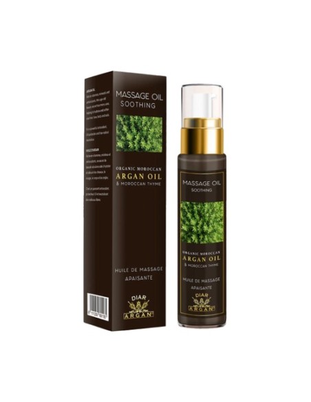 Aceite calmante para masaje de argán con tomillo 50 ml de aceite Diar Argan
